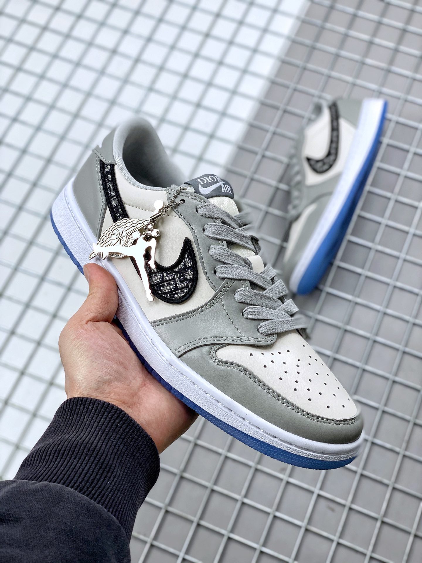 Jordan/Air Jordan [Original Real Mark] AJ1 Jo1Nike x Air Jordan 1 High OG Ã¢â‚¬Å“Light BoneÃ¢â‚¬Â item number: AA3834 623 Jo1 Dior High Gang Joint 36-459 - Image 7